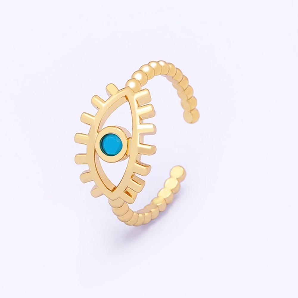 Evil Eye Modern Design Ring (Adjustable)